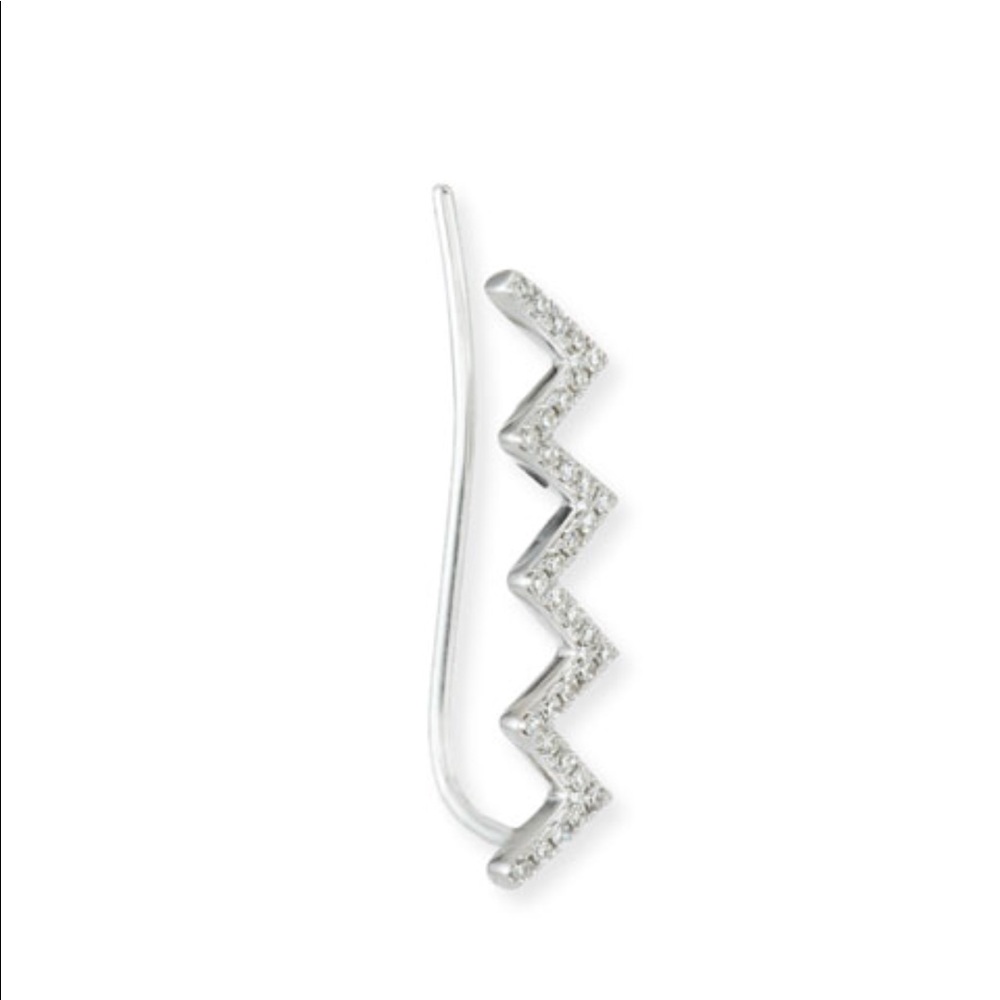 EF CollectionZigzag Diamond Floating Ear Cuff